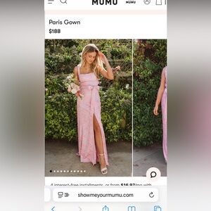 Show Me Your MuMu Pink Paris Gown